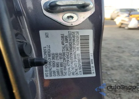 2021 Honda Insight Ex z USA, uszkodzony, nr VIN 19XZE4F58ME011375
